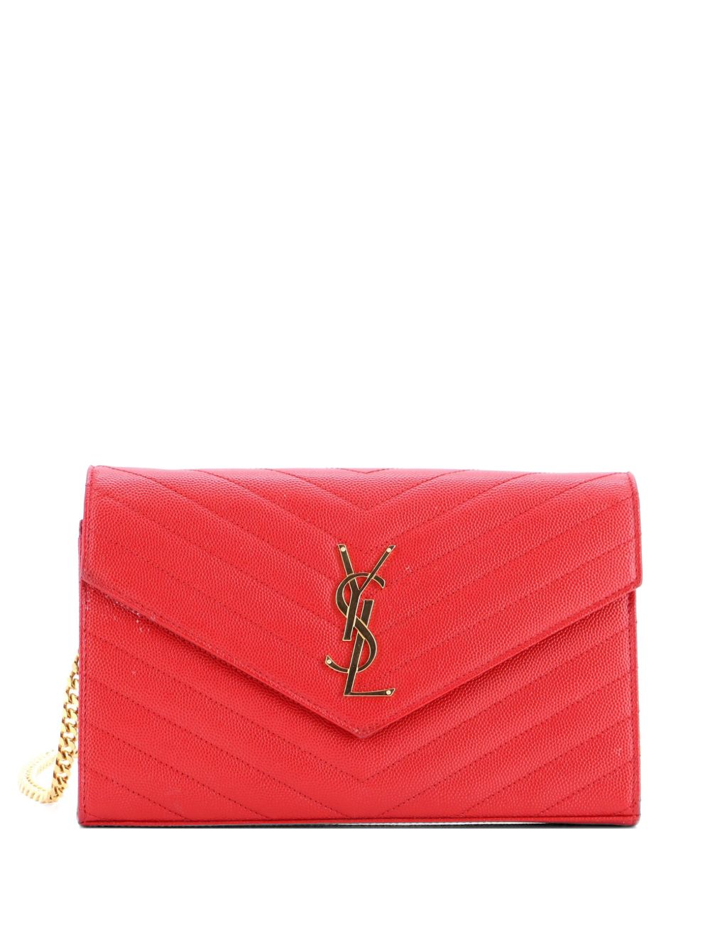Classic Monogram Wallet on Chain Matelasse Chevron Leather Medium crossbody bag