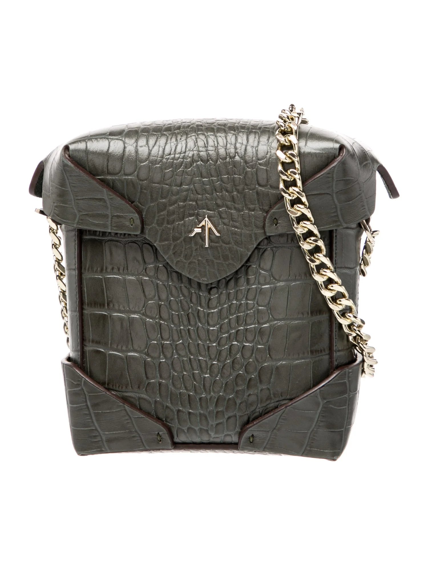 Embossed Leather Crossbody Bag