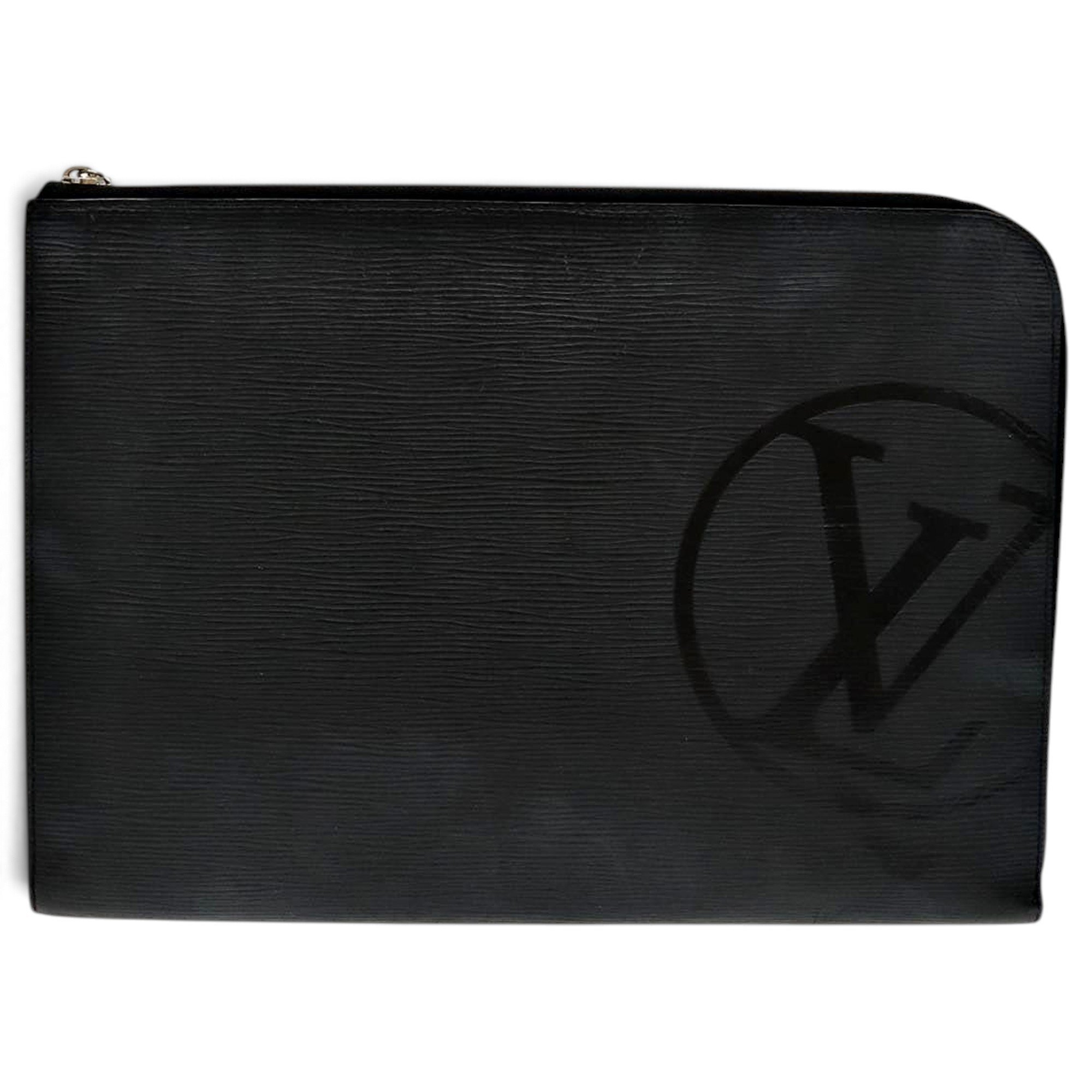 Leather clutch bag