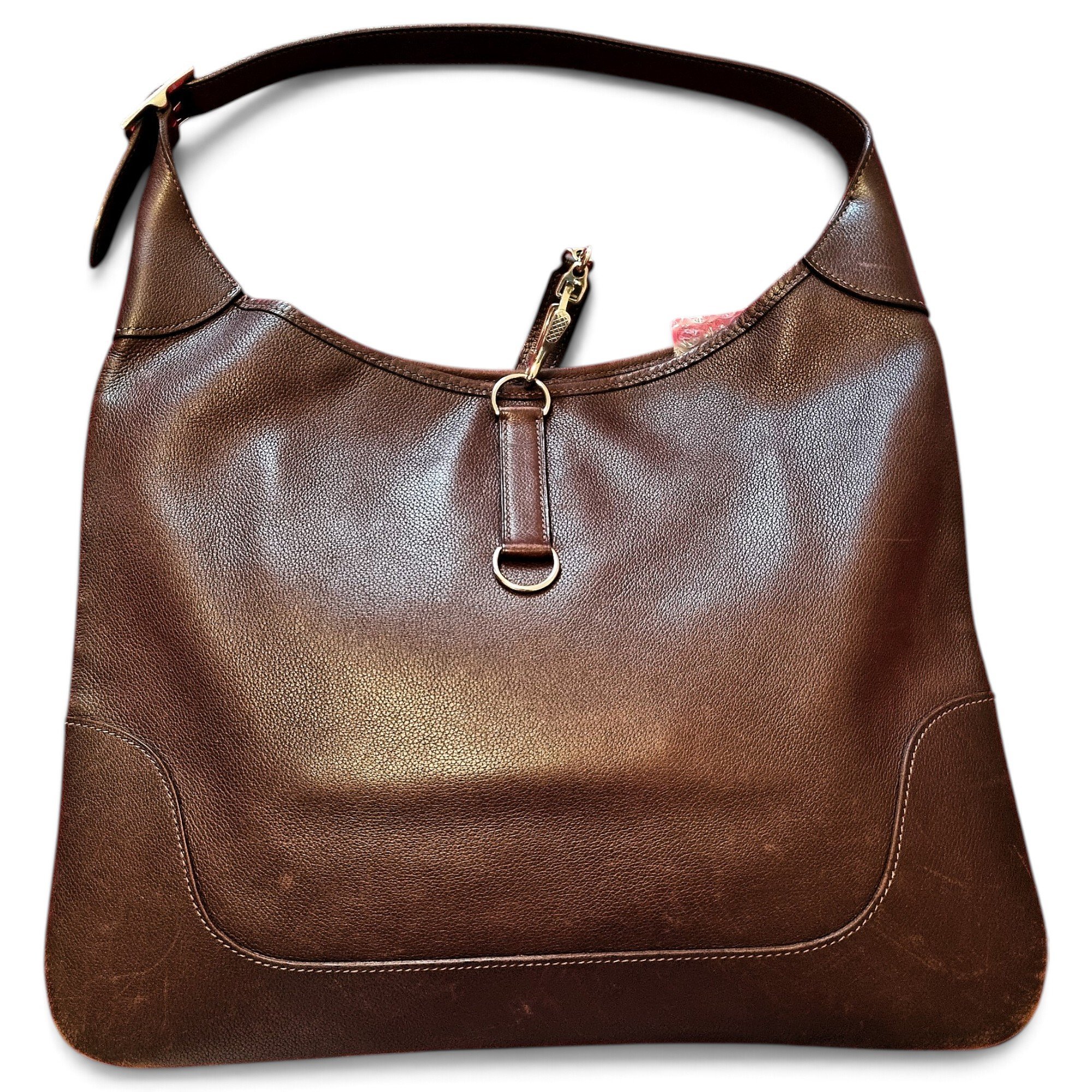 Trim leather handbag