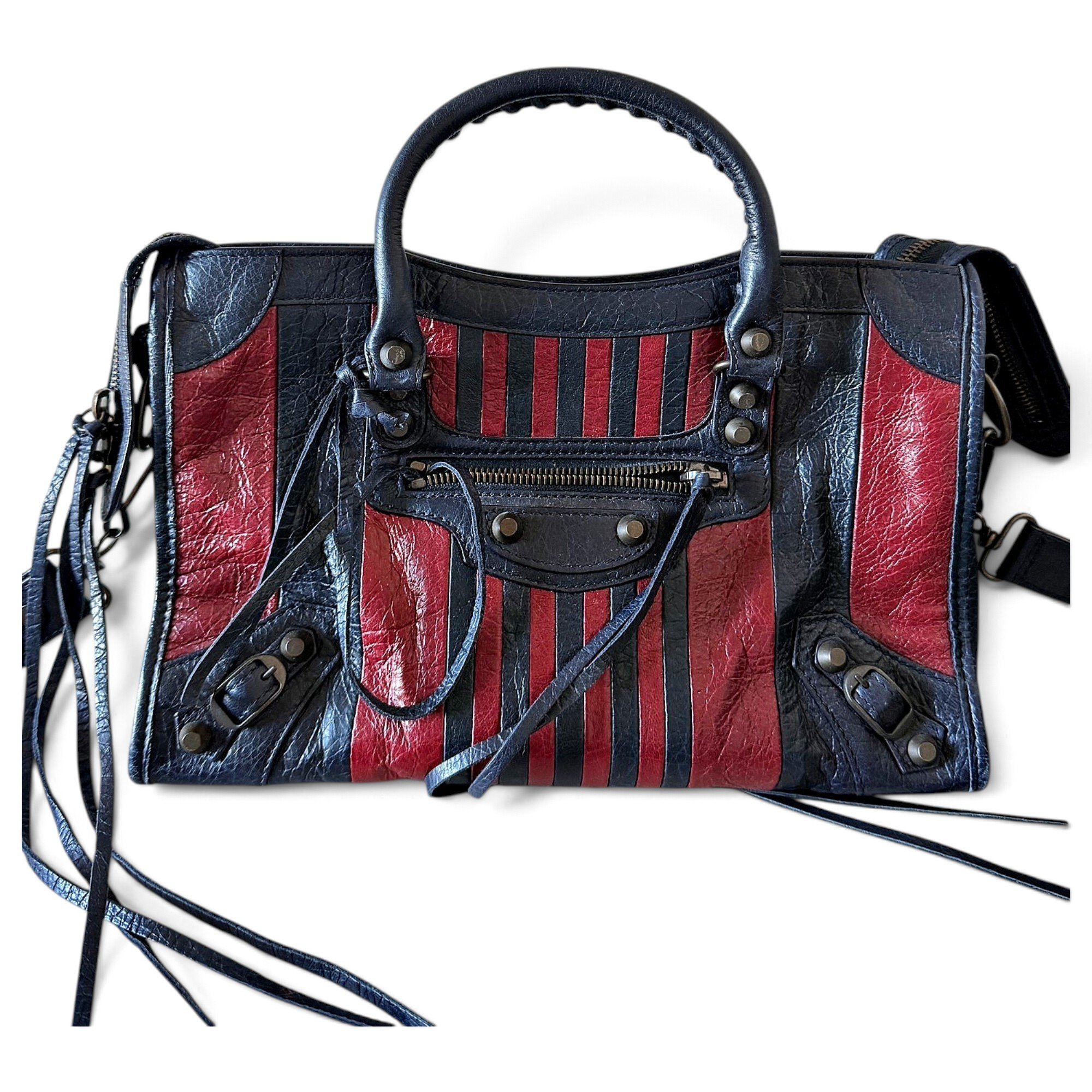 Classic Metalic leather handbag