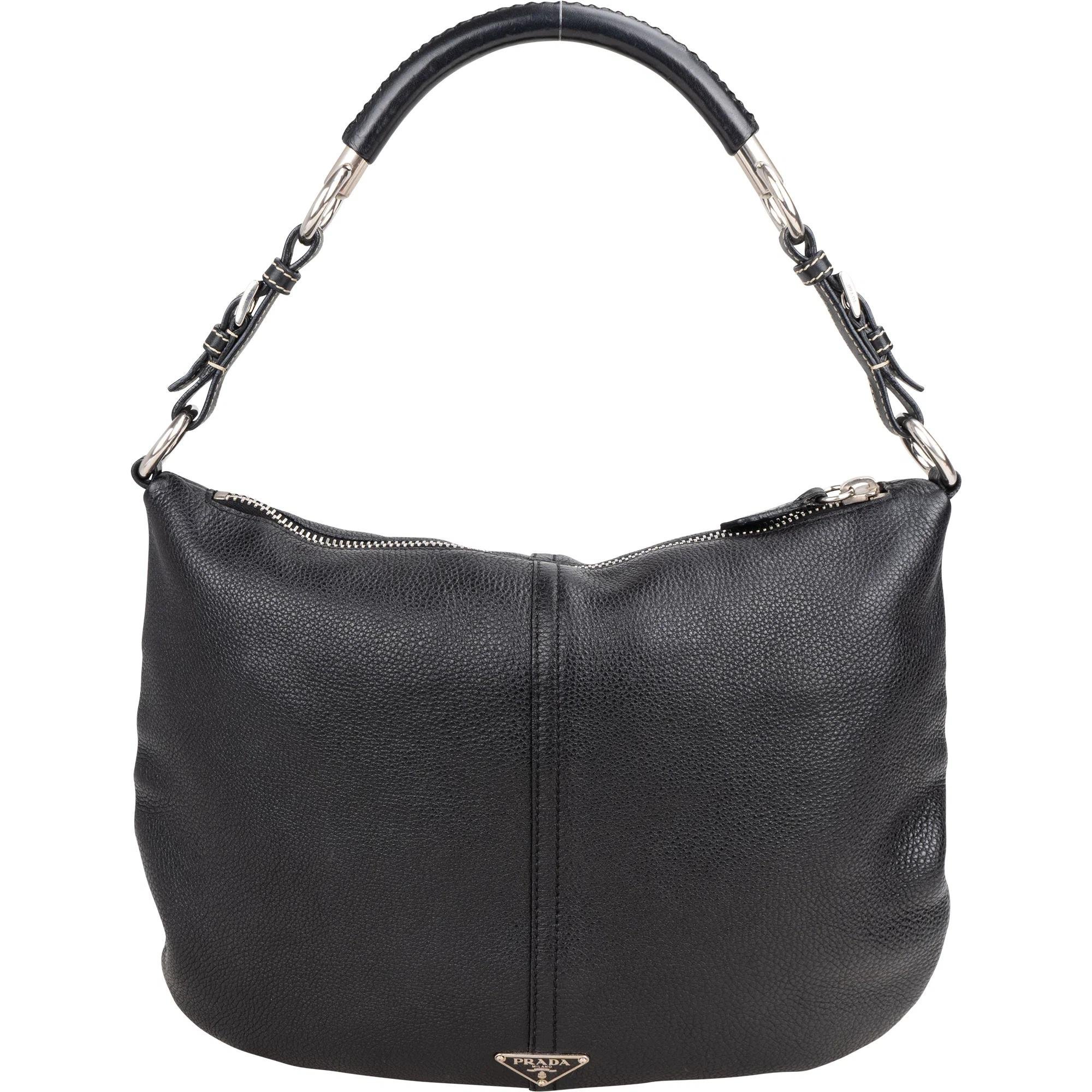 Triangle leather handbag