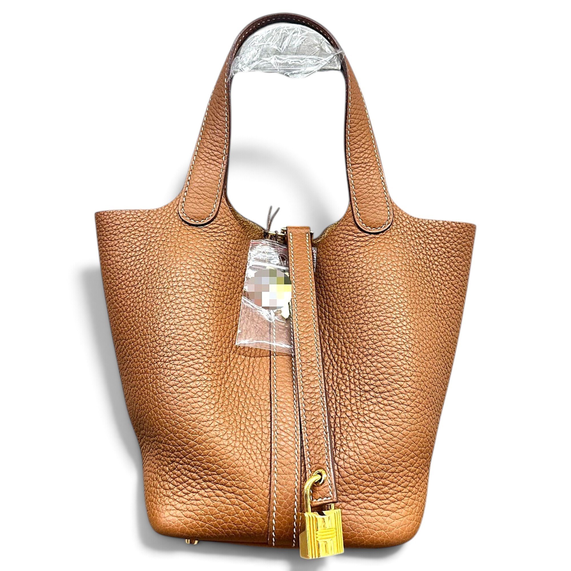Picotin leather tote