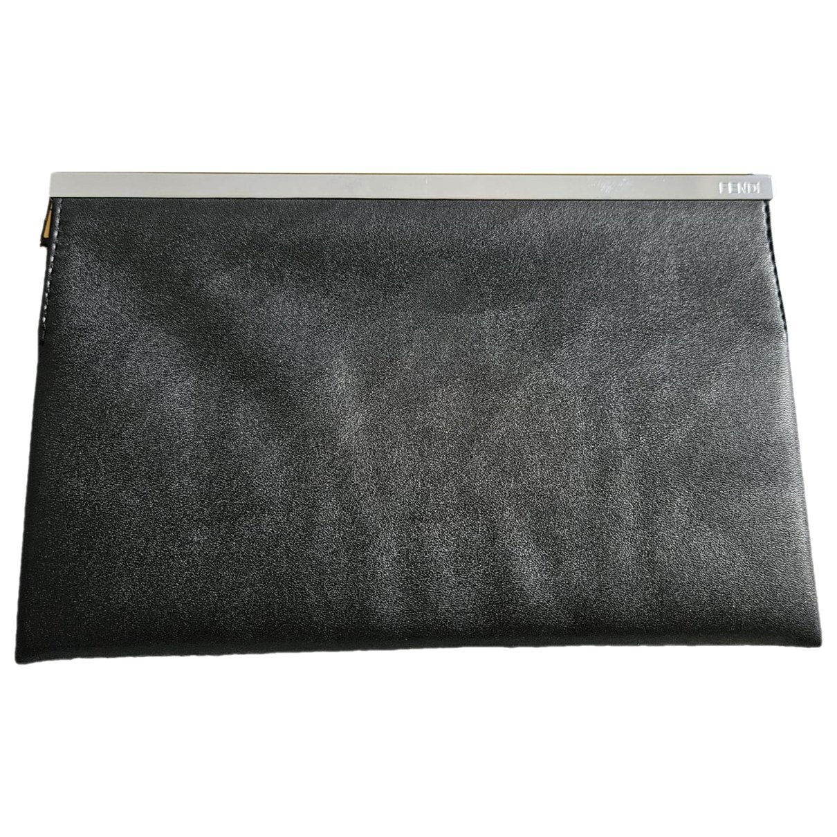 Leather clutch bag
