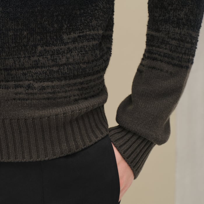 Café "Bouclette Ombree" Crewneck Sweater