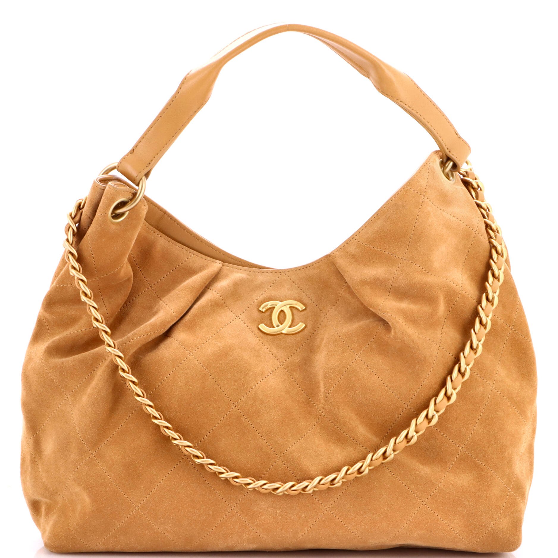 Maxi Hobo Quilted Suede Medium