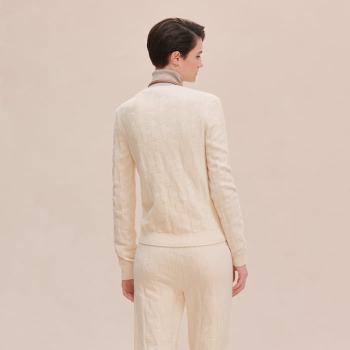 Blanc Naturel "H" Long-sleeve Sweater