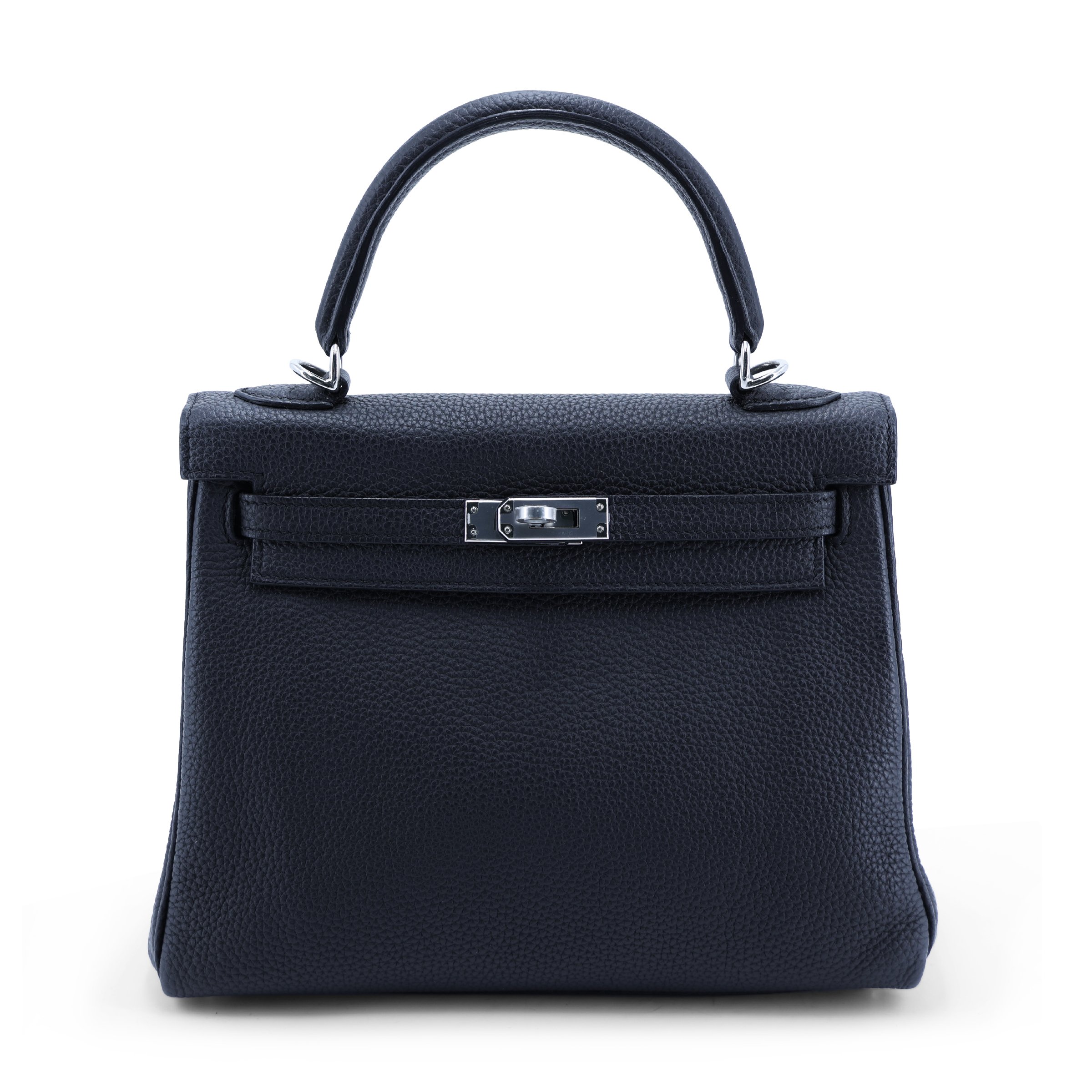 Unused ( Rank NS ) HERMÈS Kelly 25 Black Togo Palladium hardware C (2018)