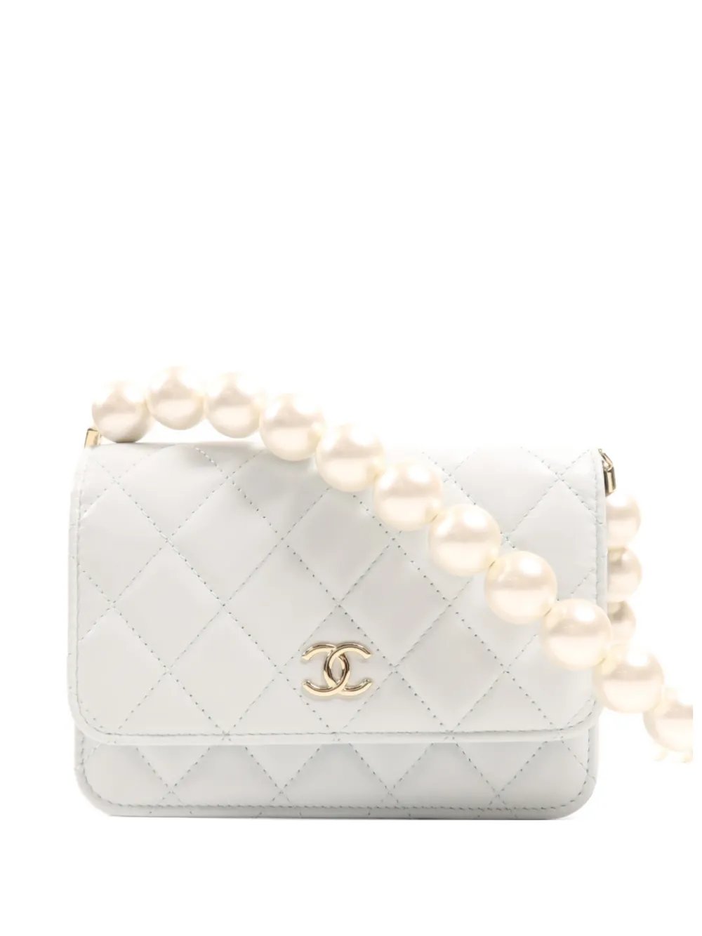 Wallet On Chain quilted leather shoulder bag