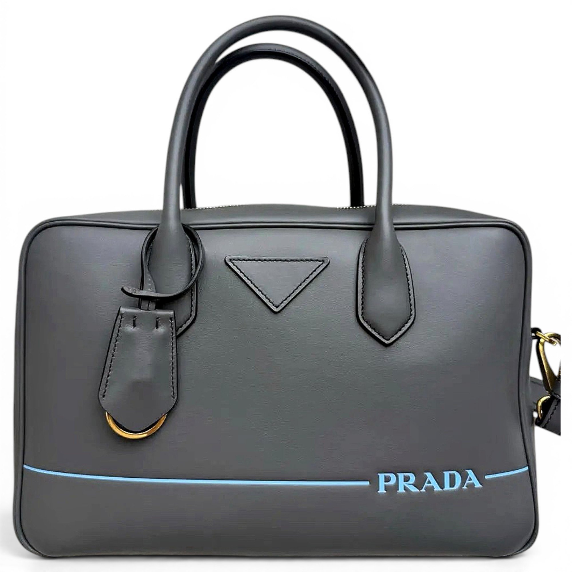 Madras leather handbag