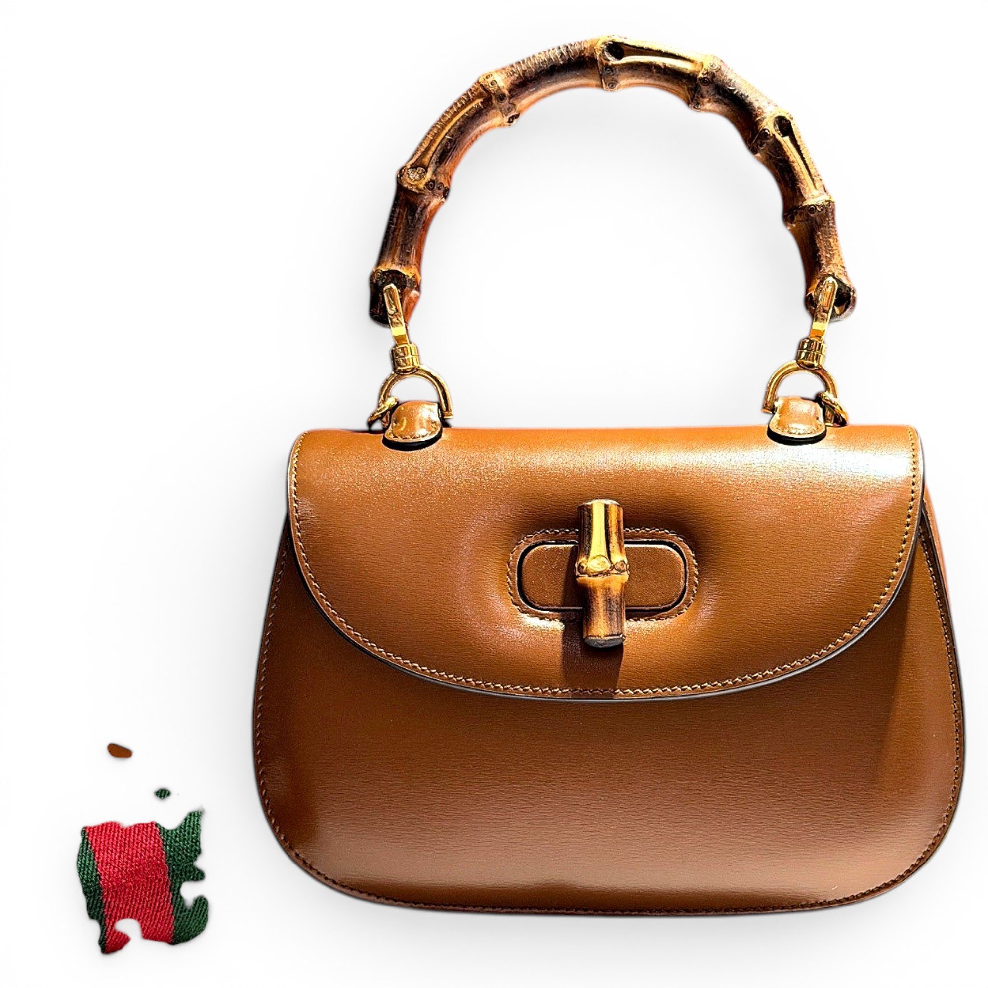 Convertible Bamboo Top Handle leather handbag