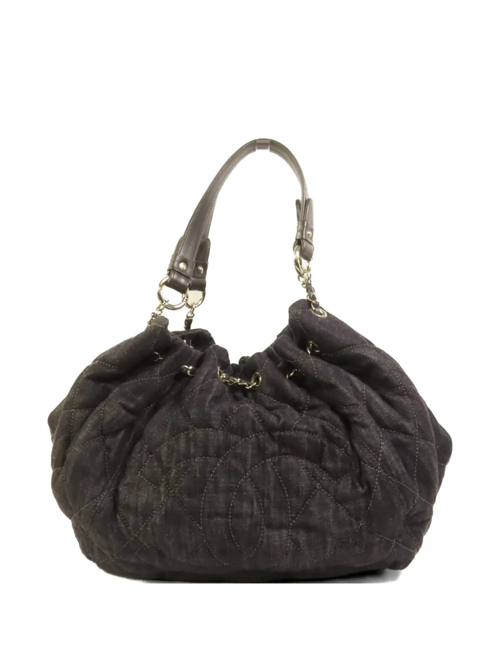CC quilted denim tote bag