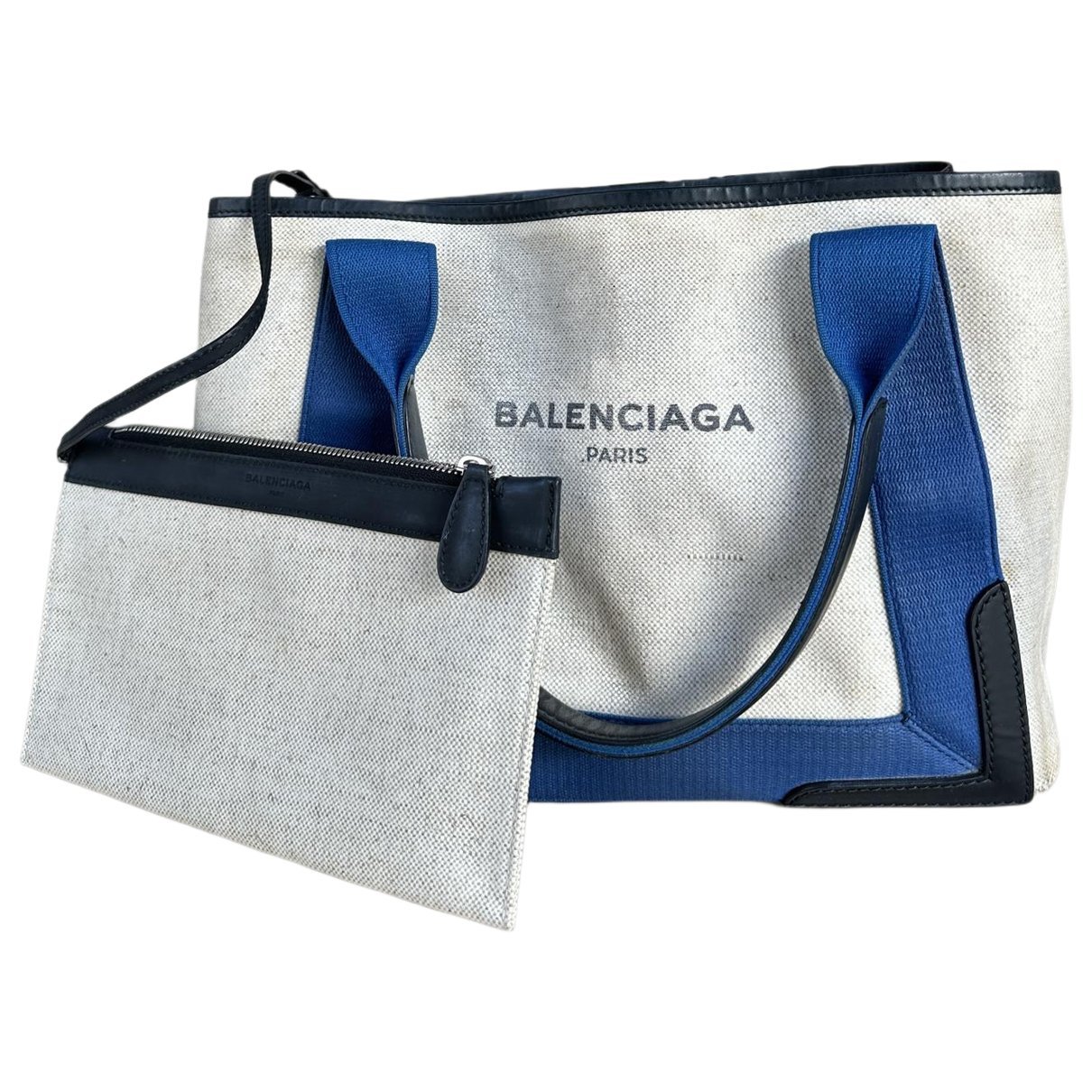 Navy cabas cloth tote
