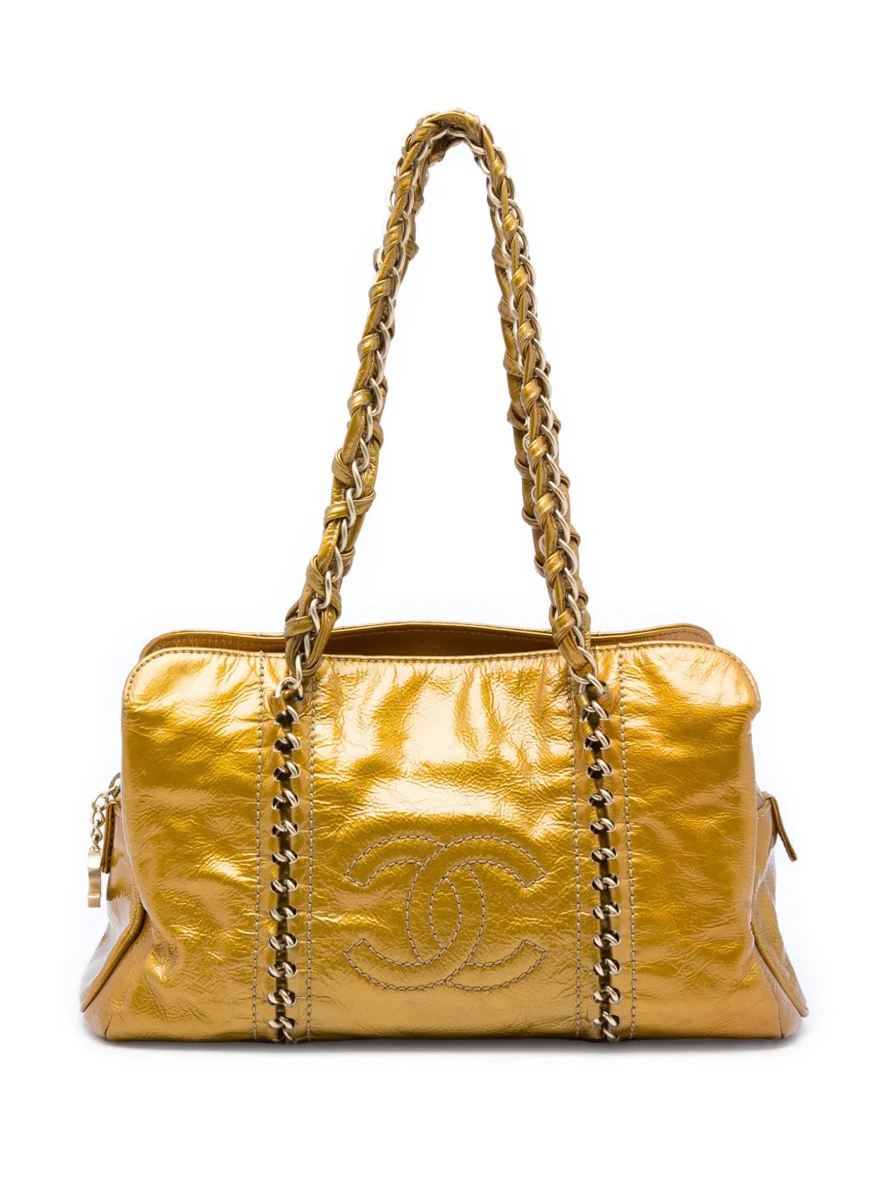 2006-2008 Medium Crinkled Patent Luxe Ligne tote bag