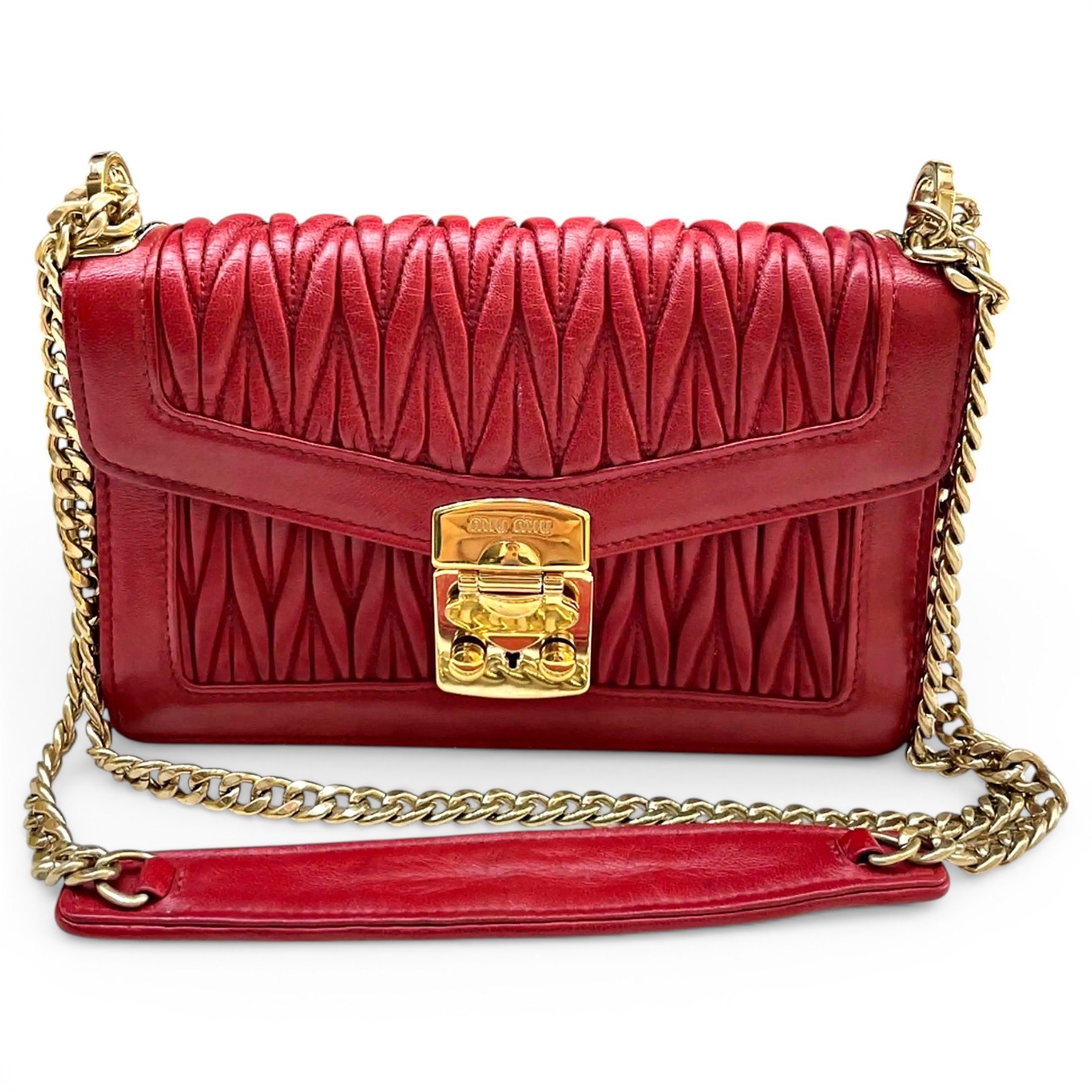 Miu Confidential leather handbag