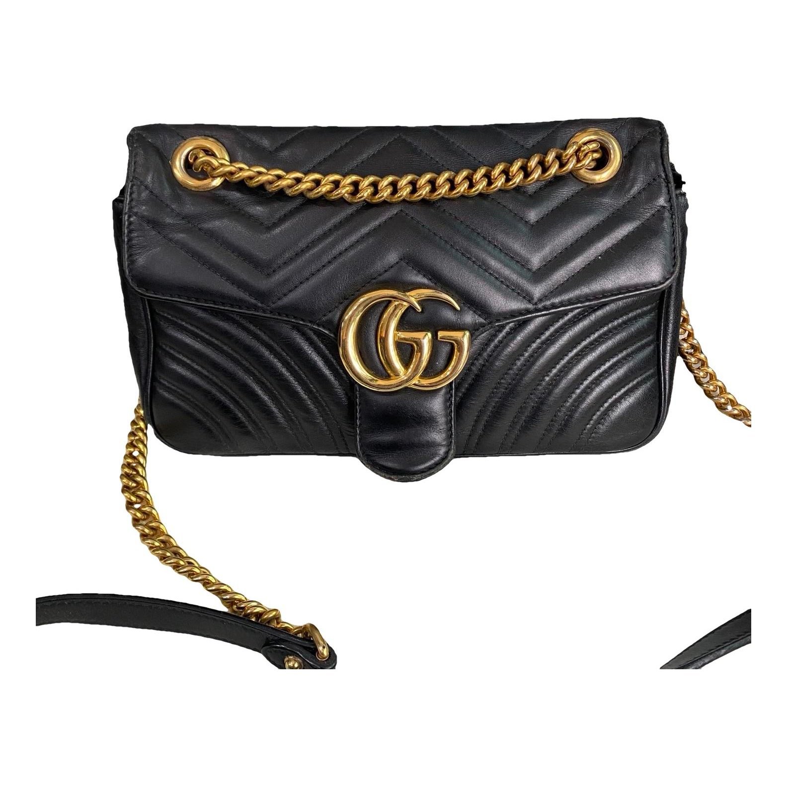 GG Marmont Flap leather handbag