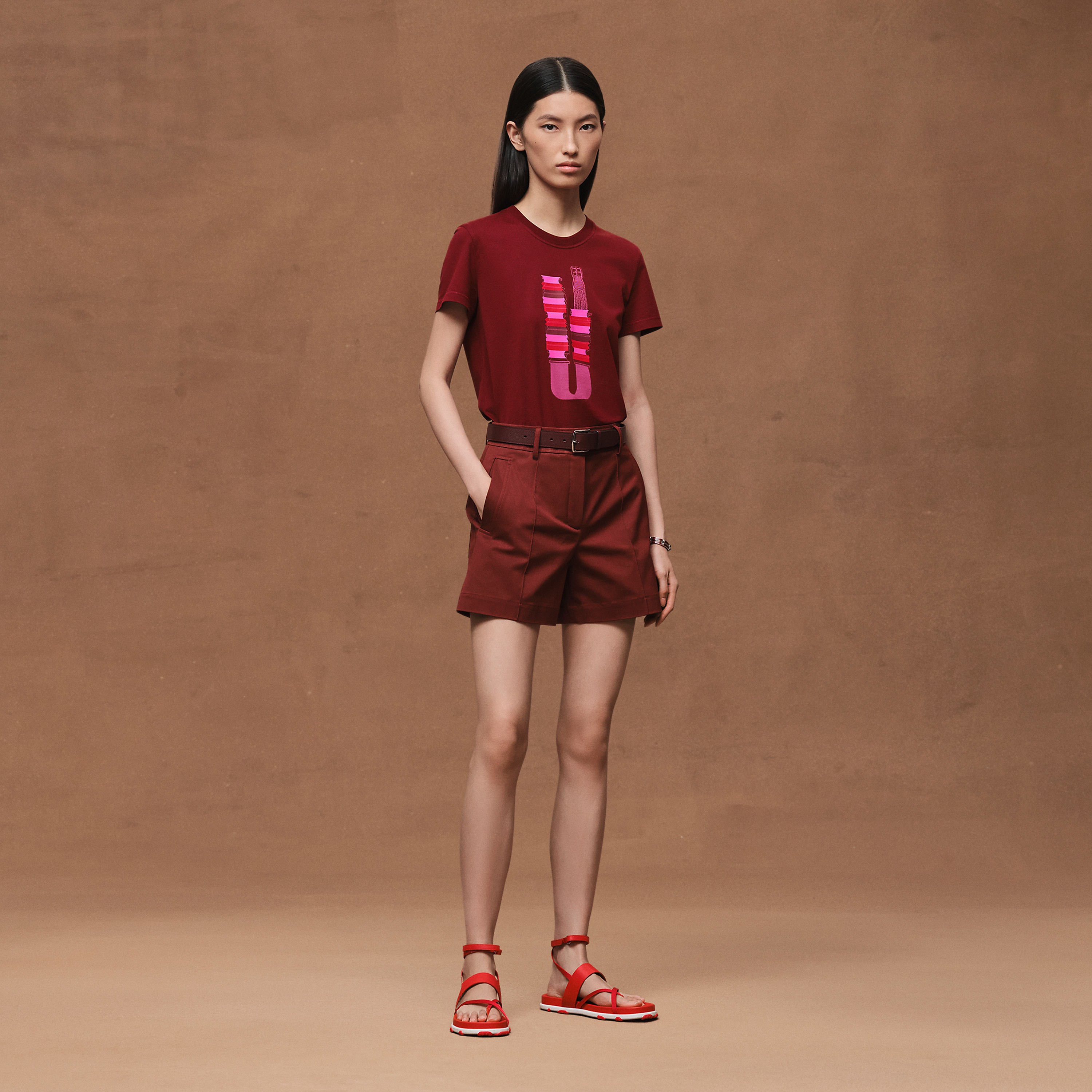 Printed straight t-shirt