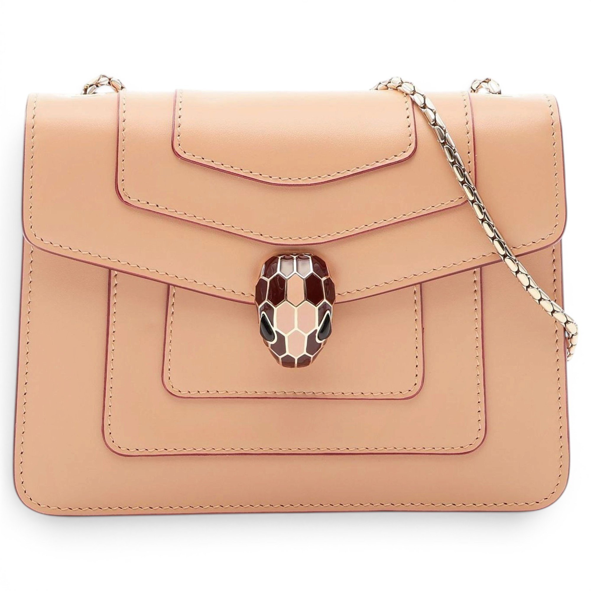 Serpenti leather handbag