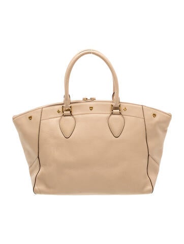 MCM Leather Top Handle Bag