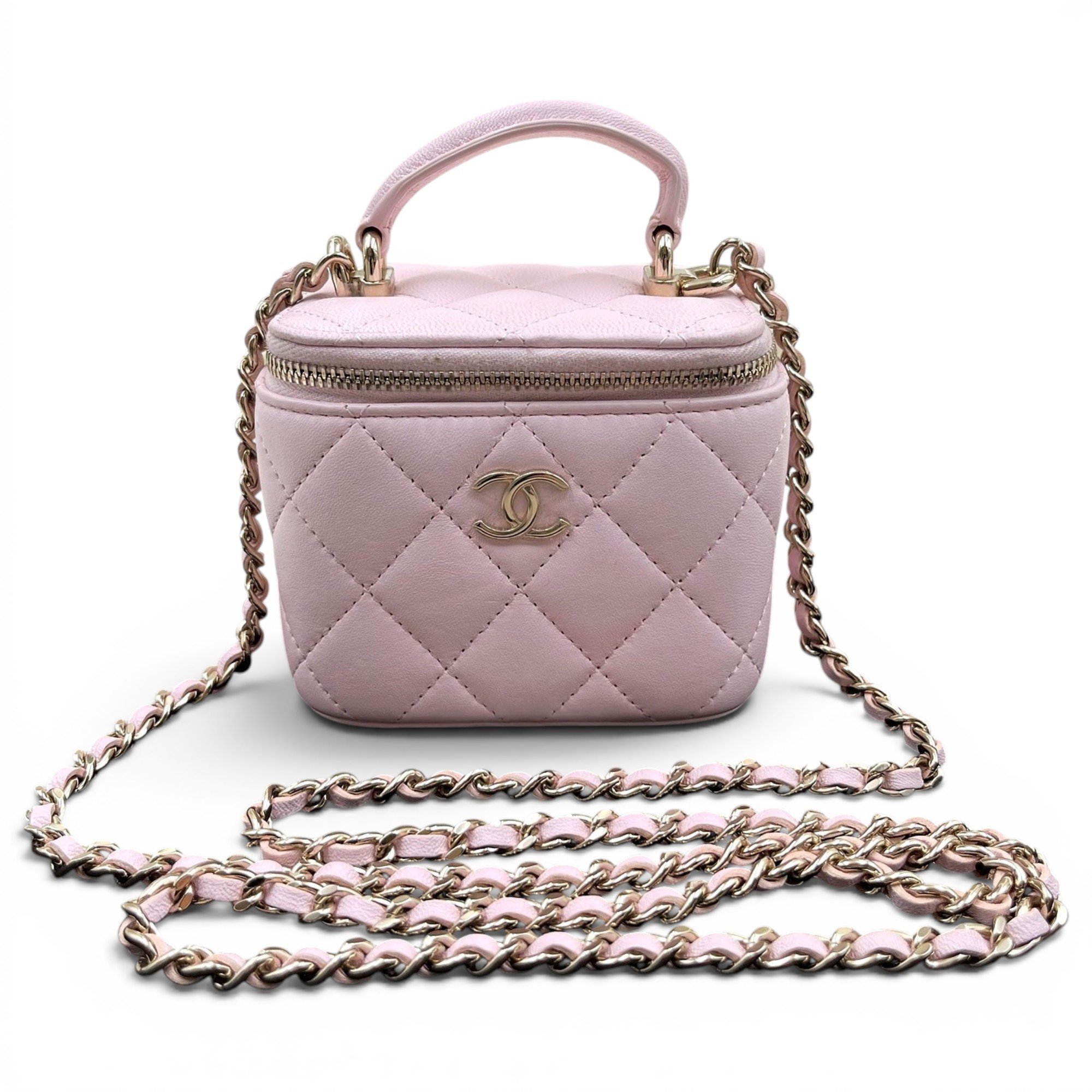 Trendy CC Vanity leather handbag