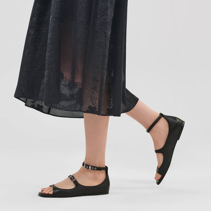 Bleu Noir "En Desordre a Fleurs" Draped Long Dress
