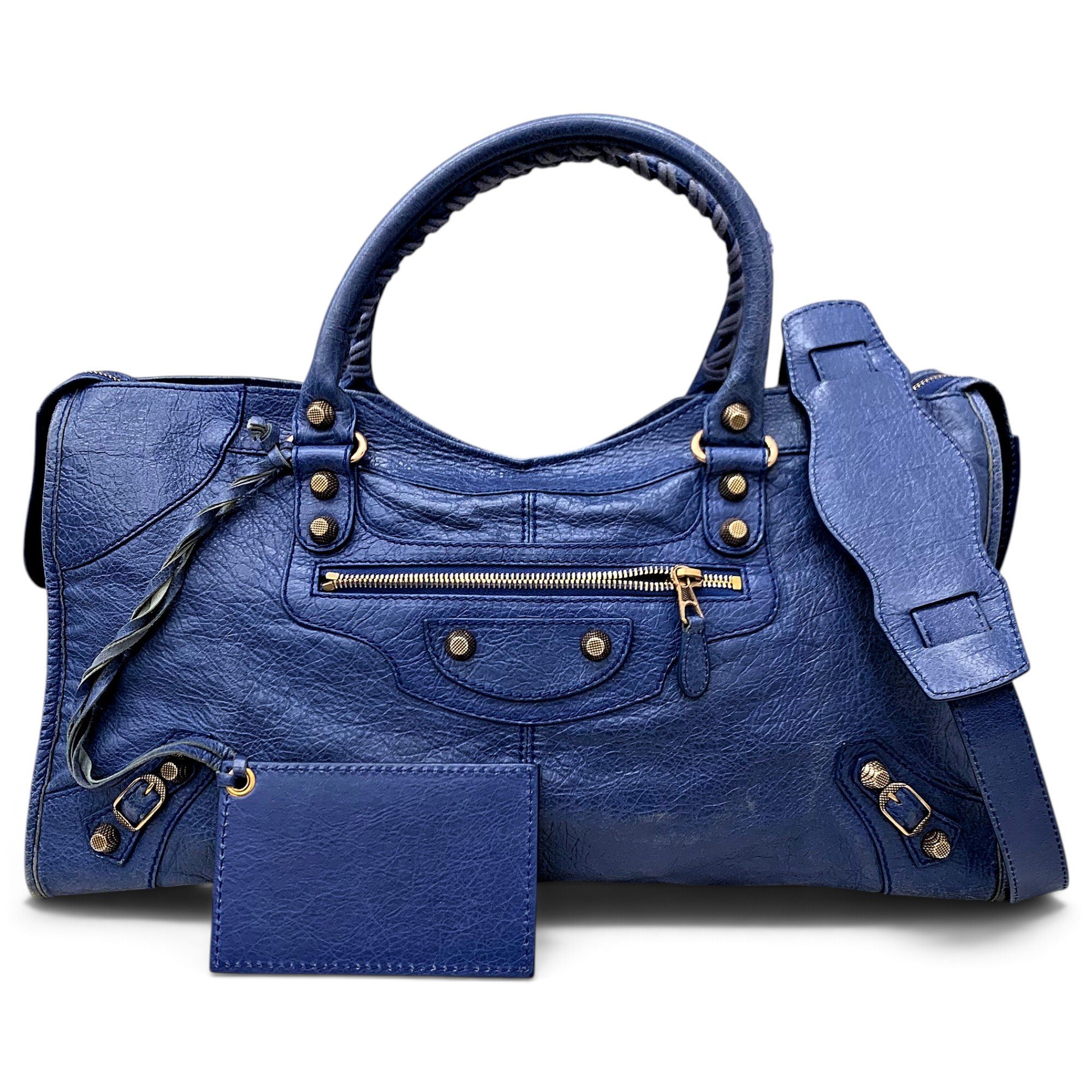 City leather handbag