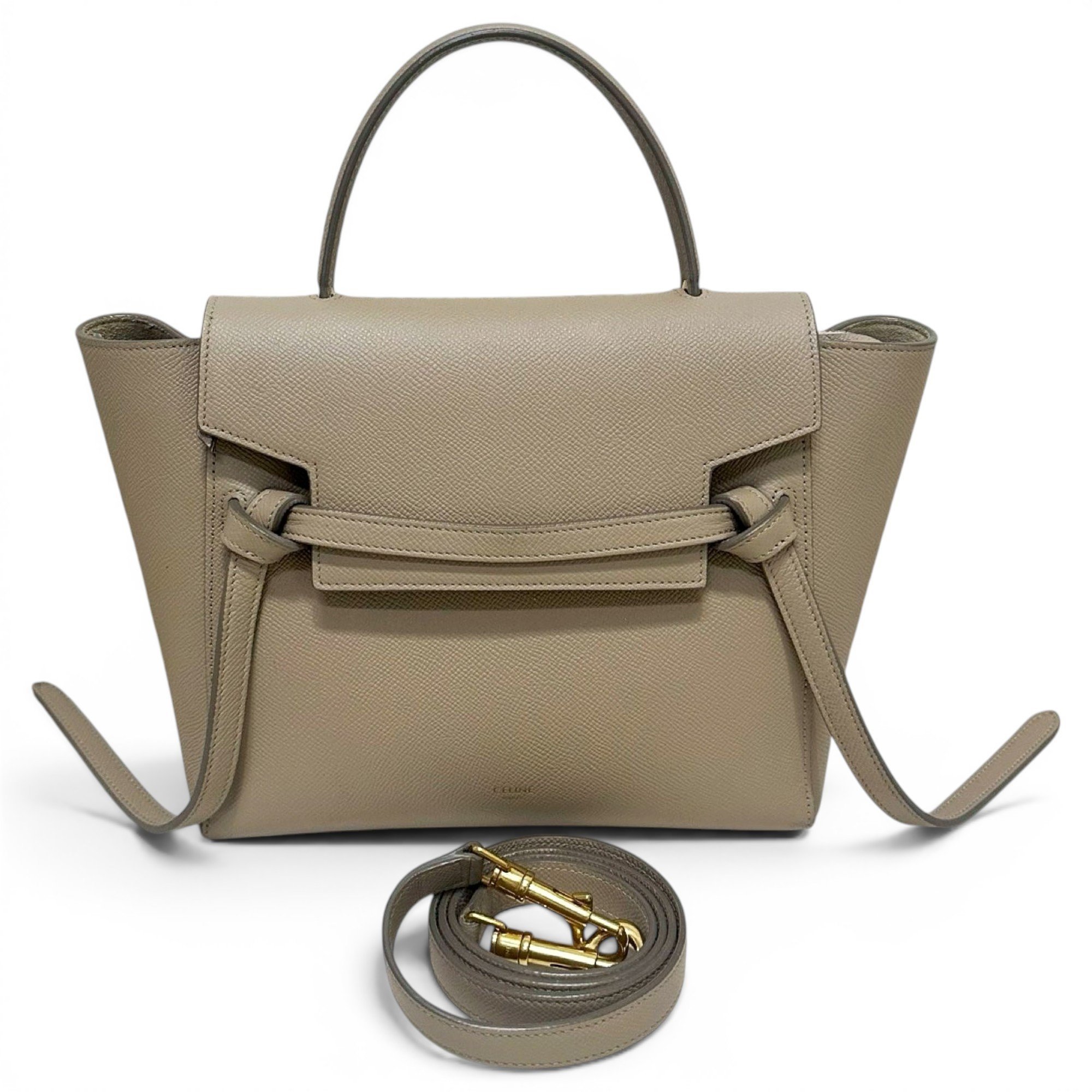 Belt leather handbag
