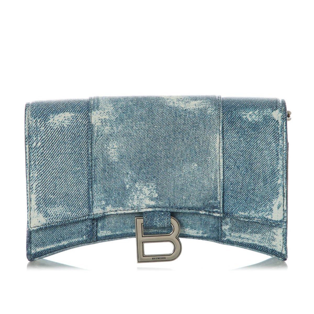 Hourglass leather crossbody bag