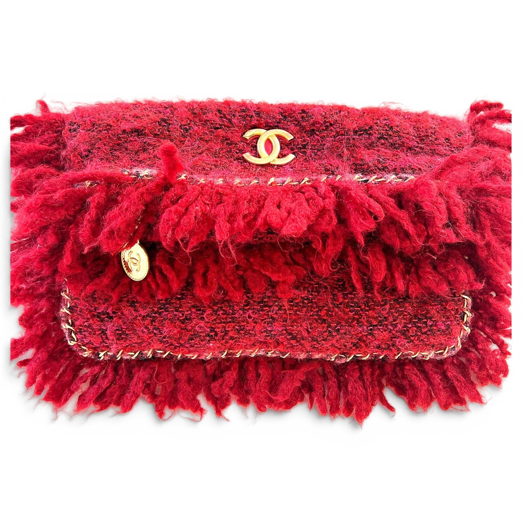 Tweed clutch bag