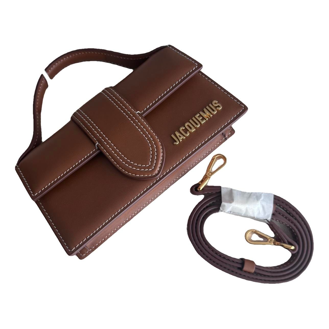 Leather clutch bag