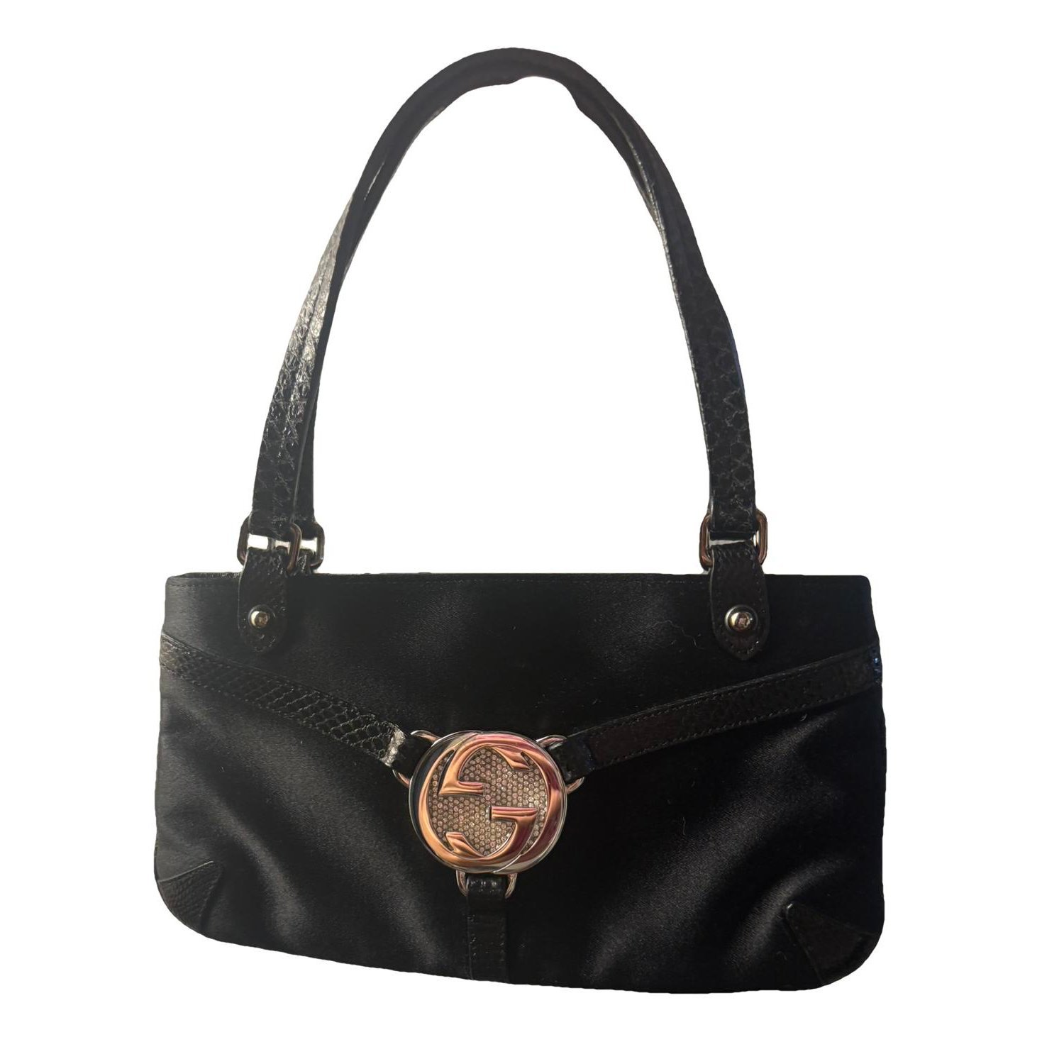 Interlocking silk handbag