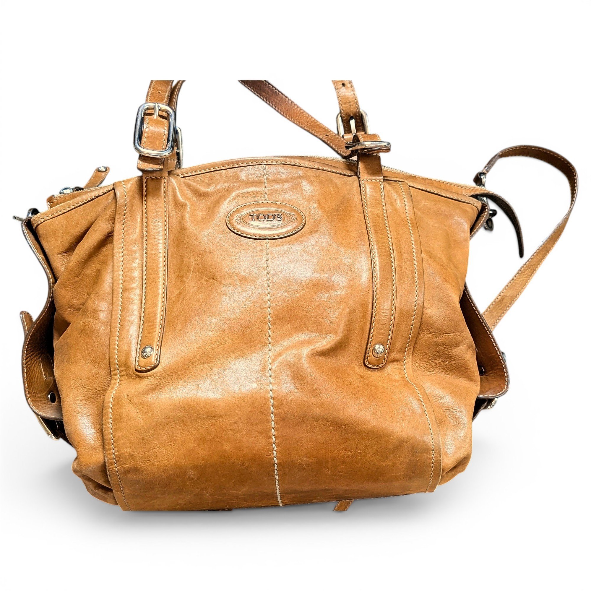 D Bag leather handbag