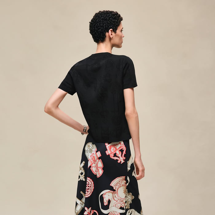 Noir "Ferronnerie" Short-sleeve Sweater