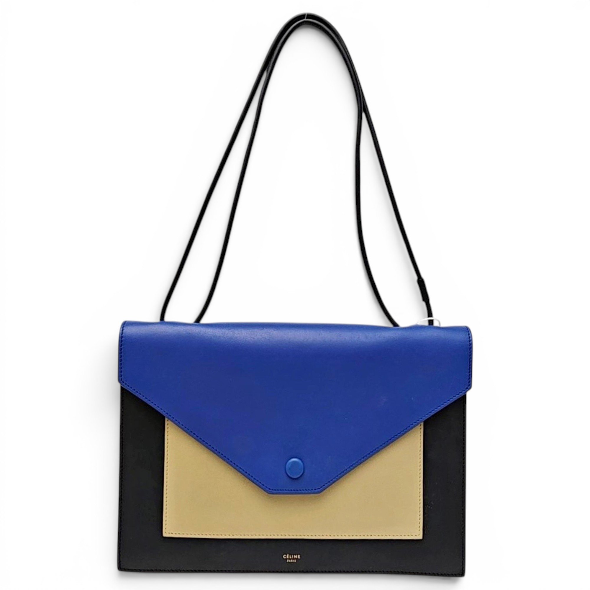 Pocket leather handbag