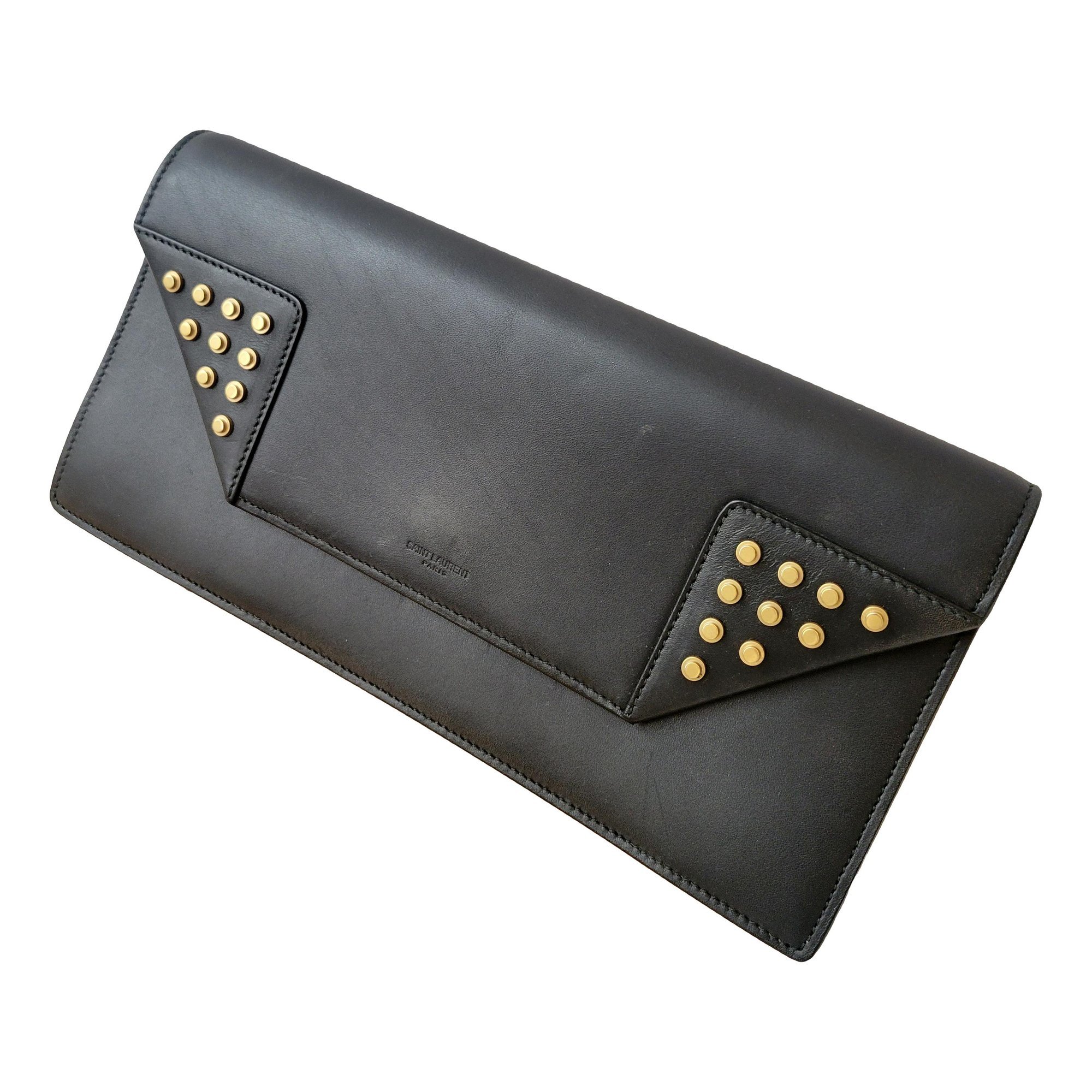 Leather clutch bag