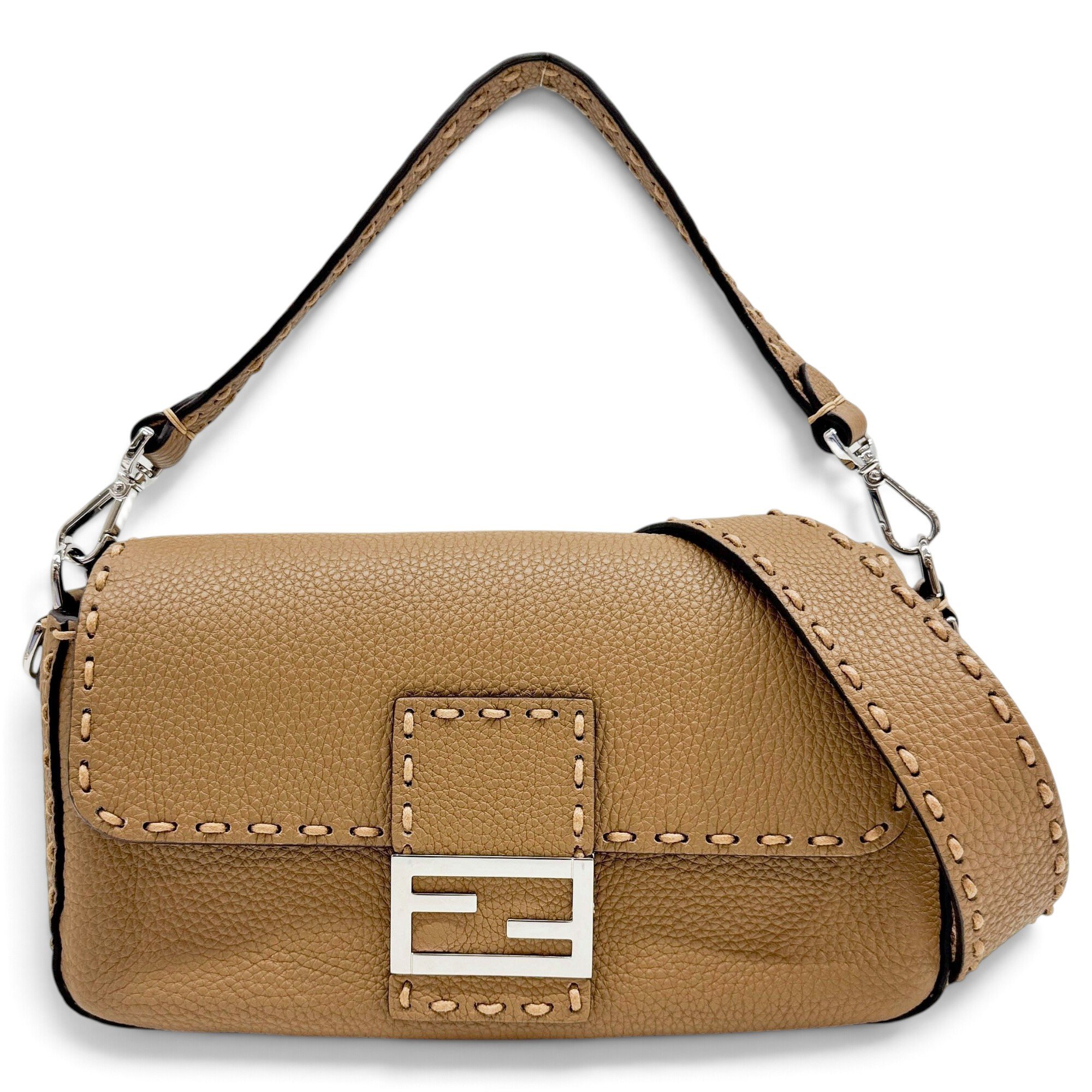 Baguette leather handbag