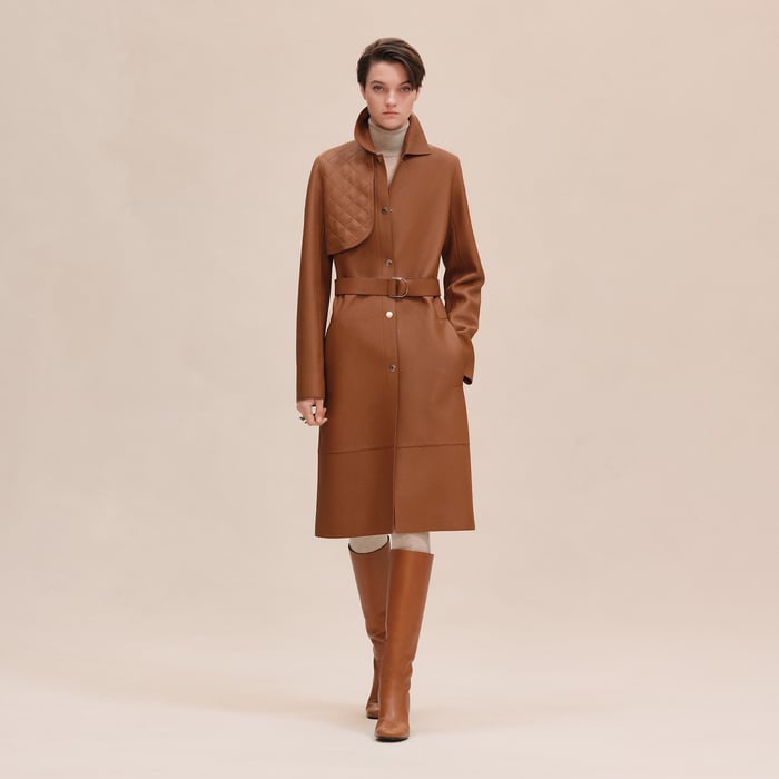 Marron Fauve Trench Coat