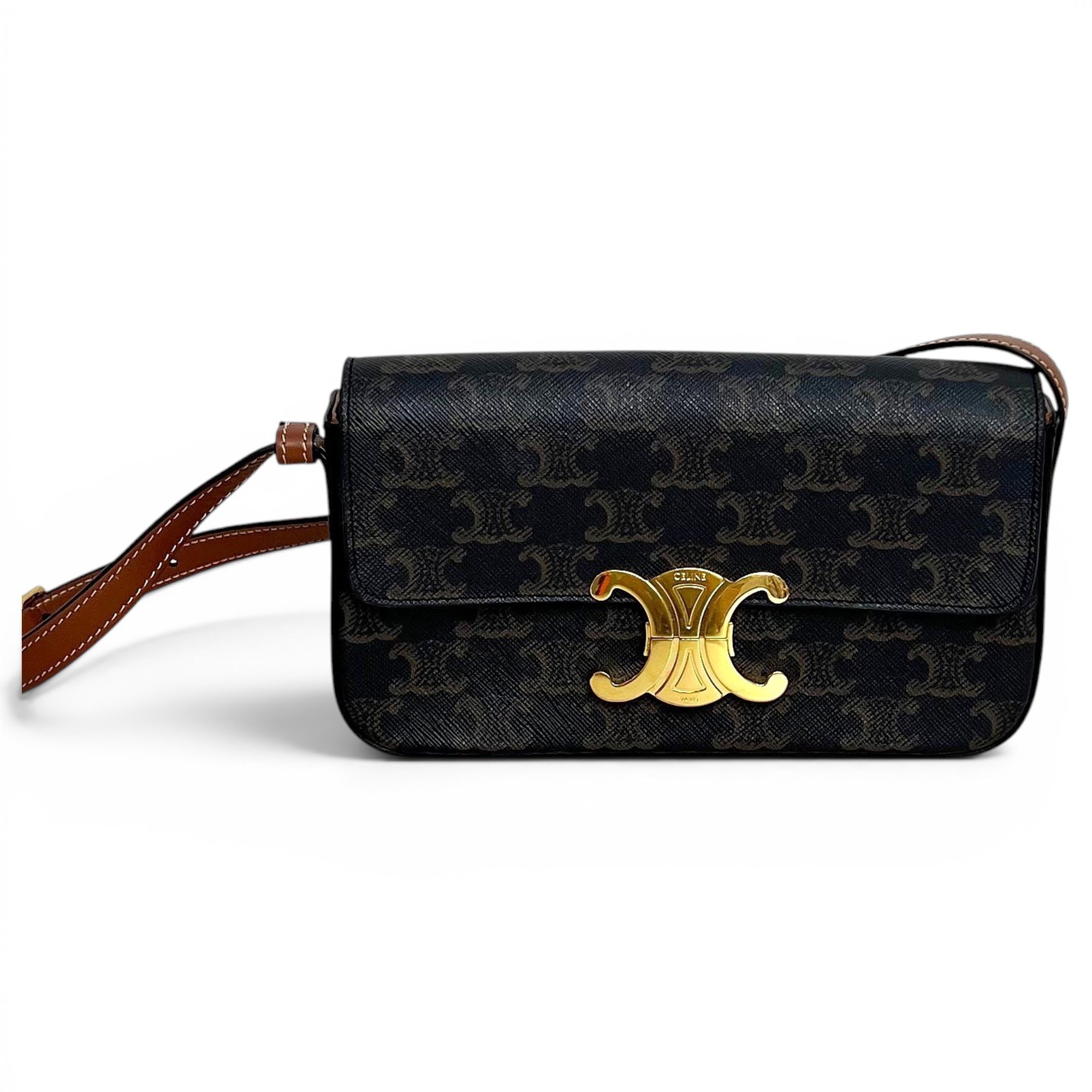 Triomphe leather handbag
