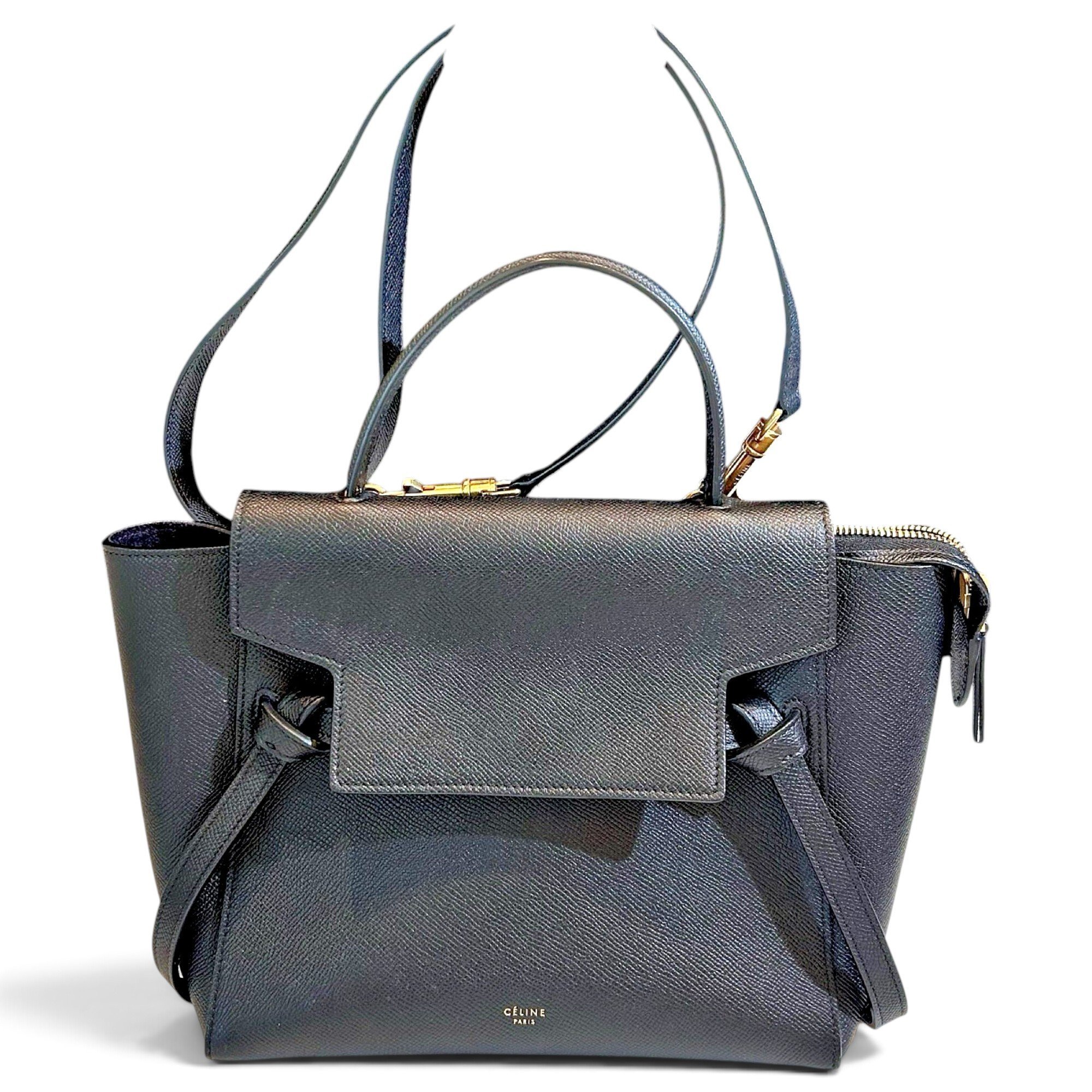 Belt leather handbag