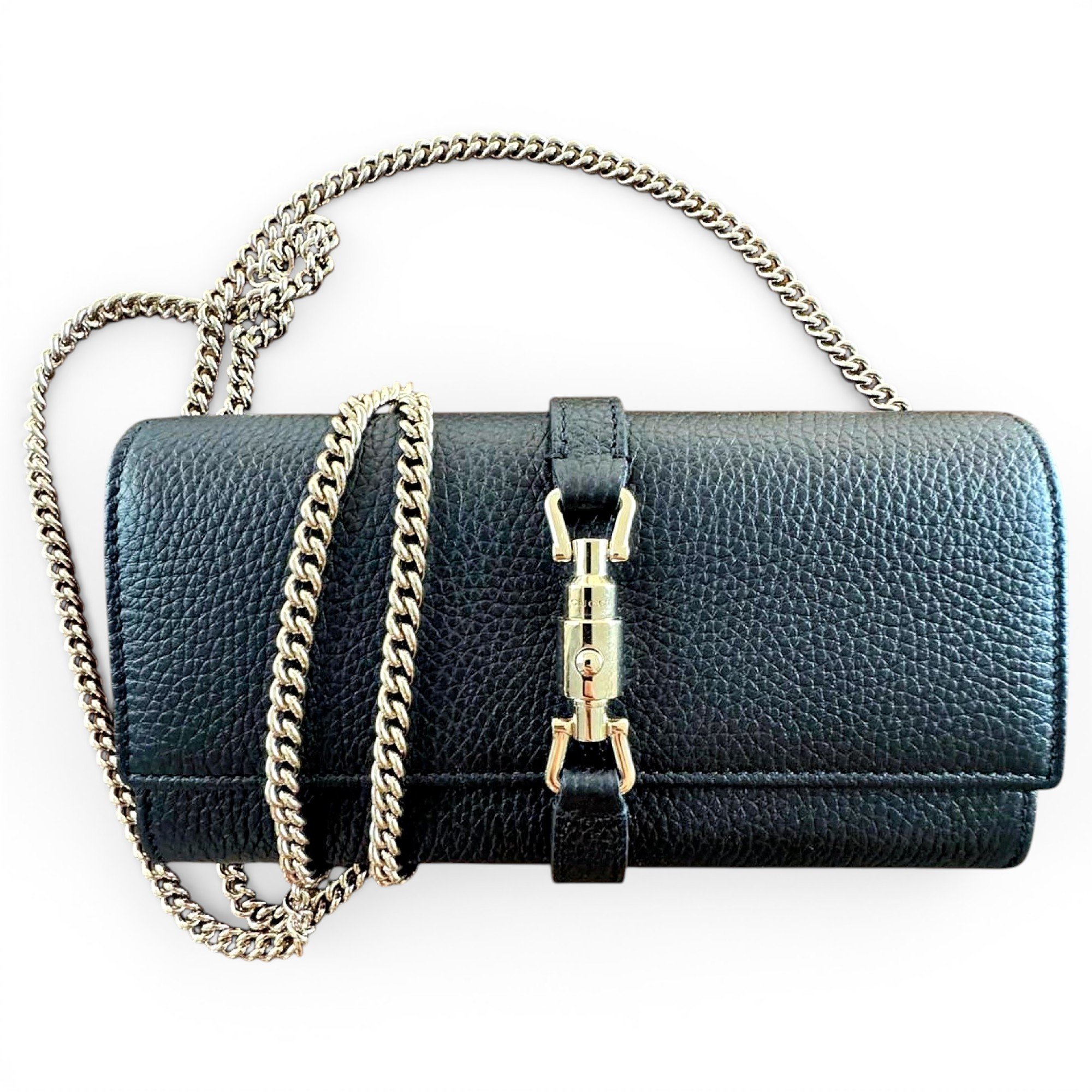 Gucci Jackie leather clutch bag