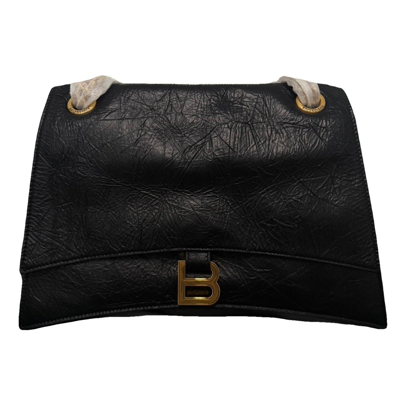 Crush leather handbag