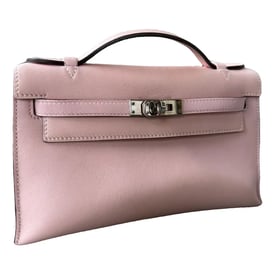 Hermes Kelly Handbag Pink Leather