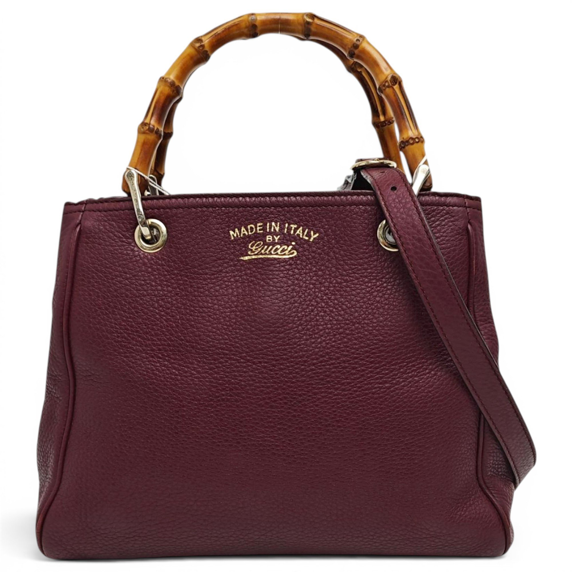 Bamboo leather handbag