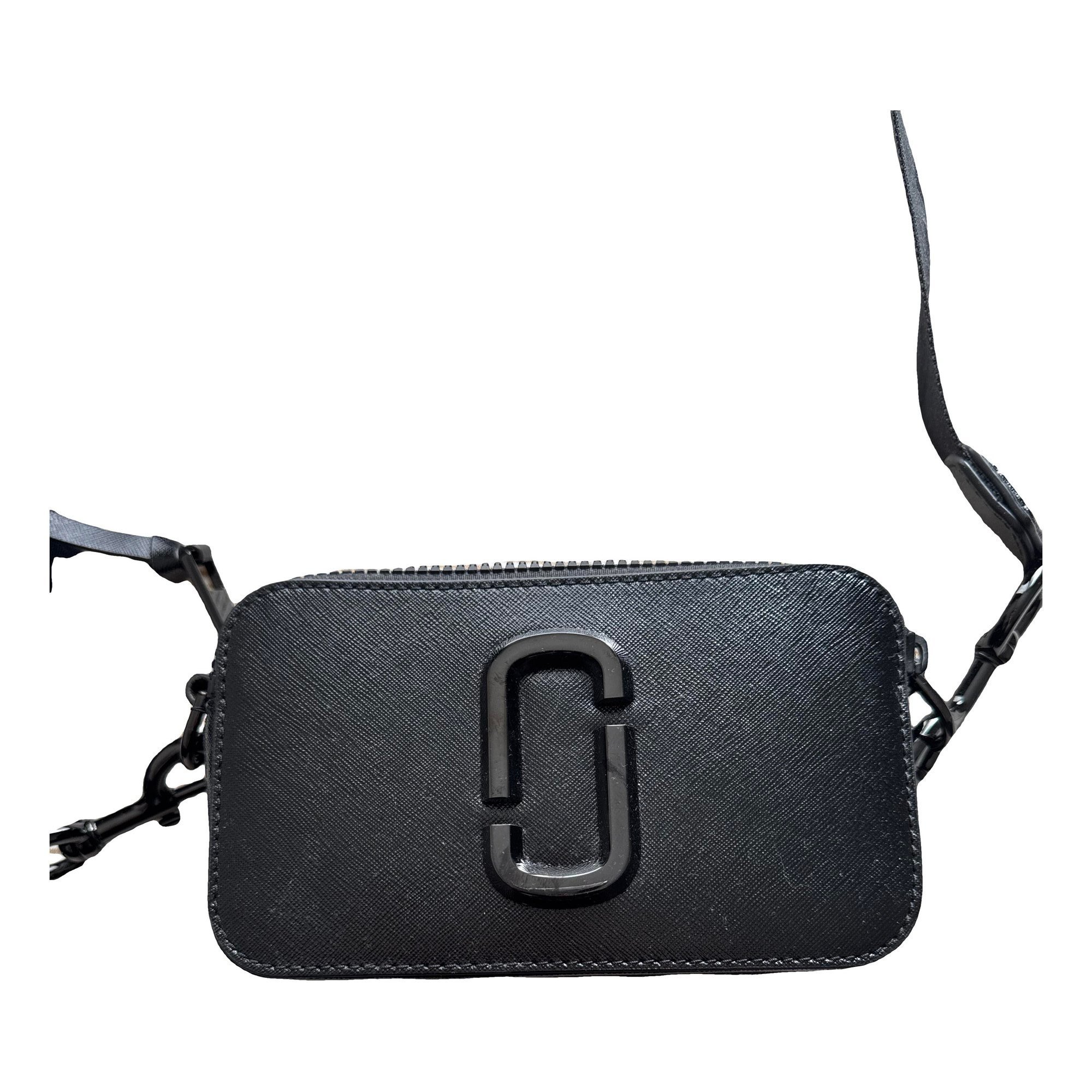 Snapshot leather clutch bag