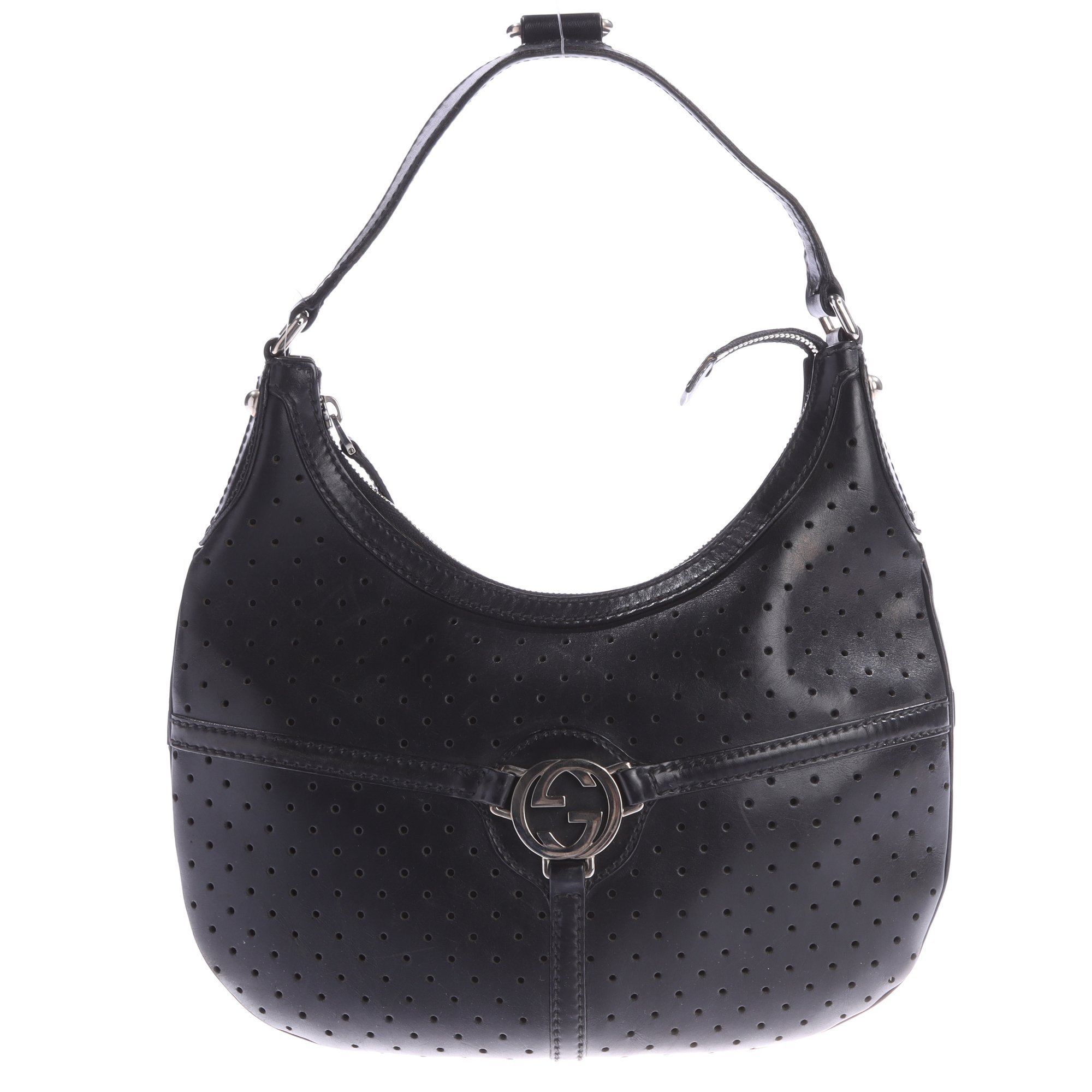 Interlocking leather bag