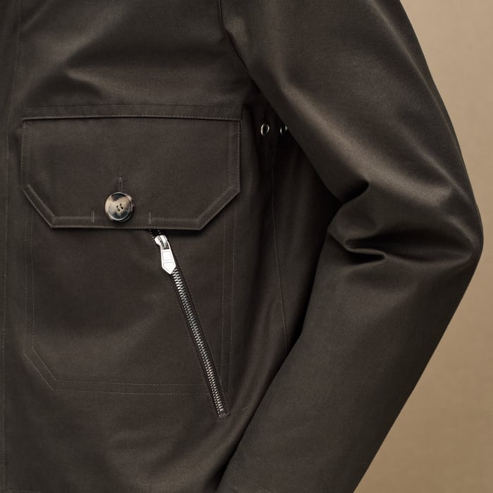 Kaki Hooded Jacket