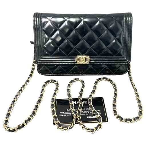 Wallet On Chain Boy leather handbag