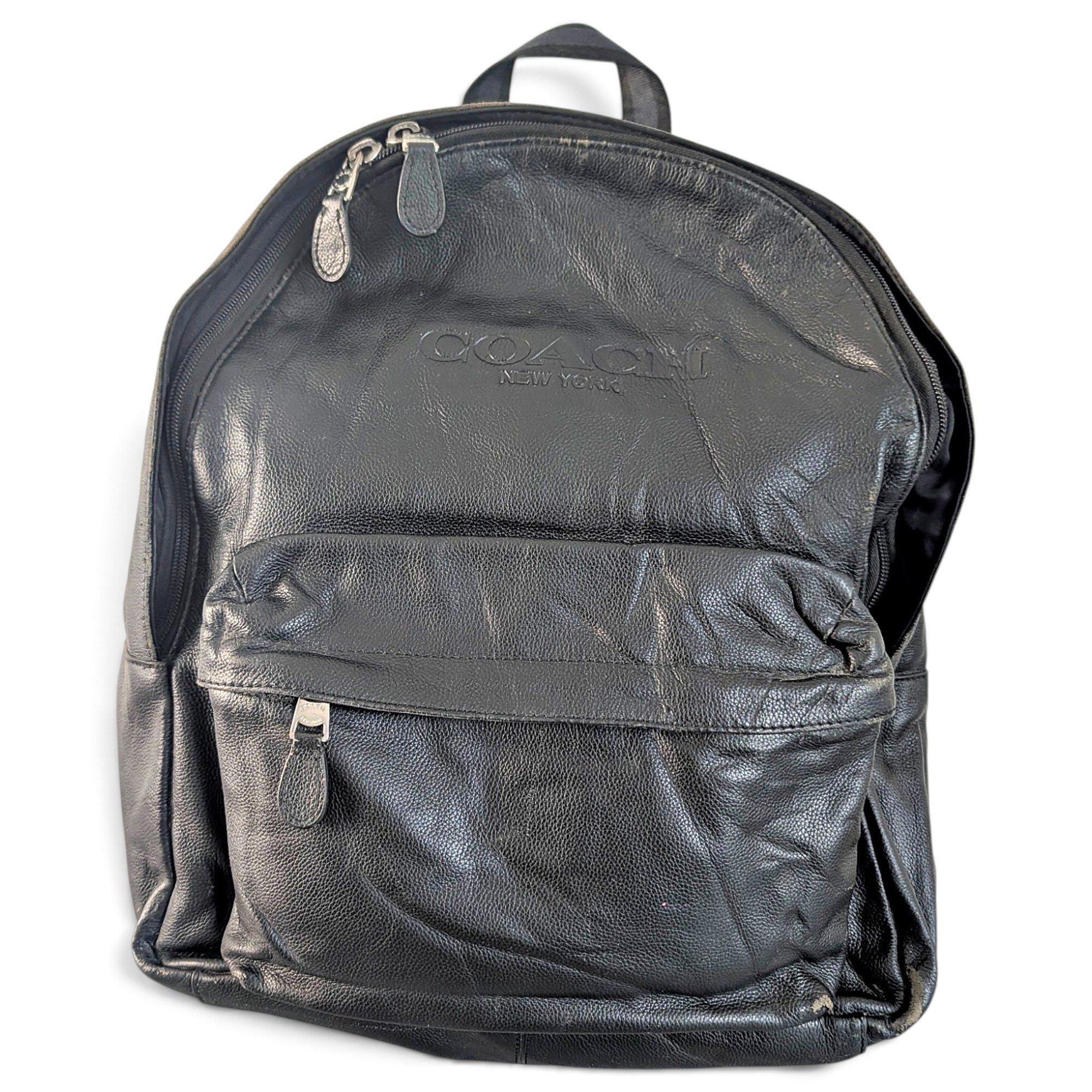 Campus leather backpack
