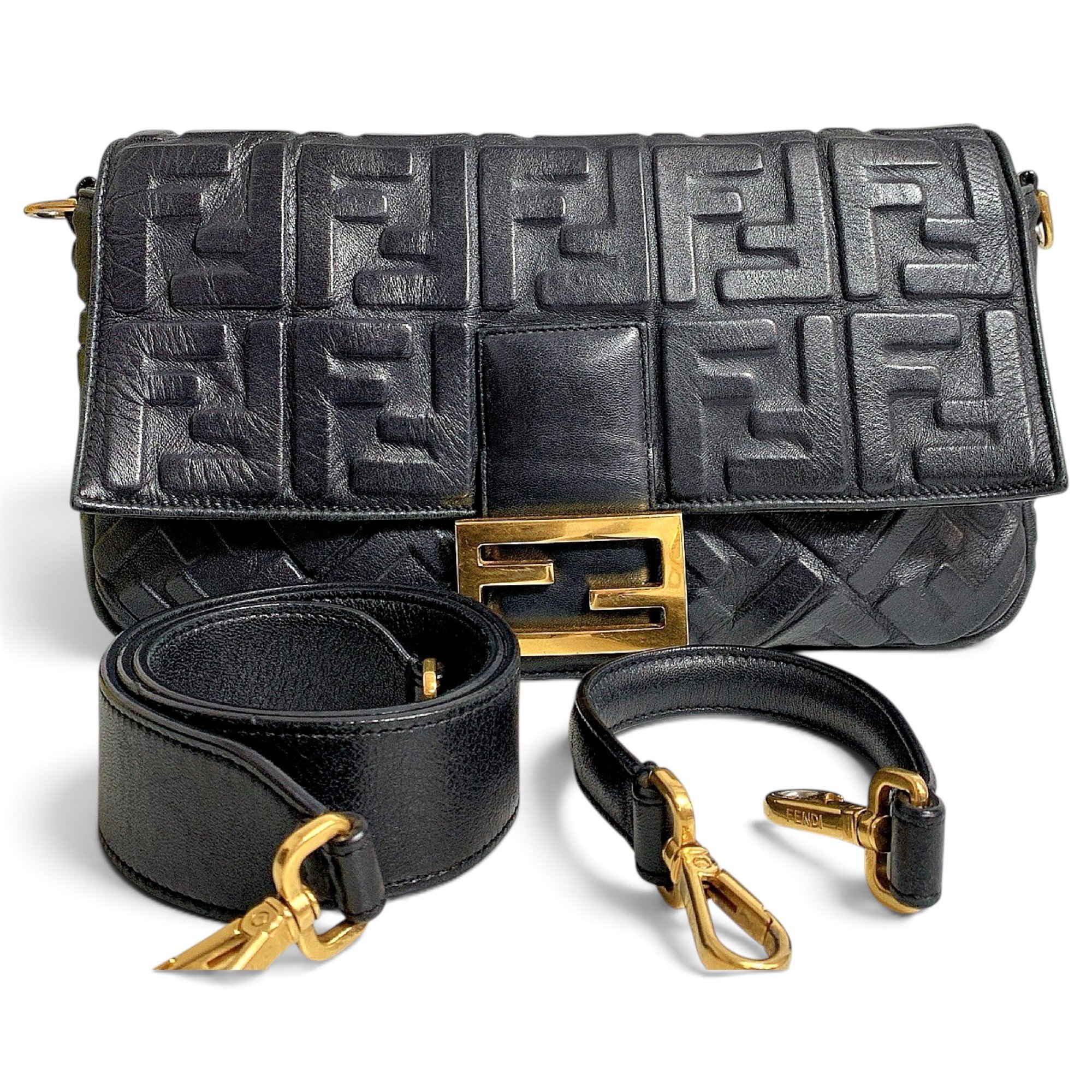 Baguette leather handbag