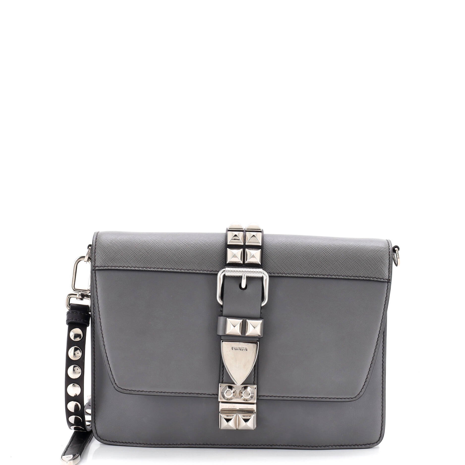 Elektra Shoulder Bag Studded Leather Small